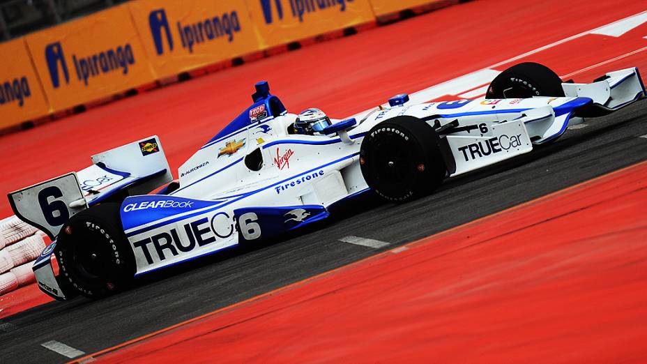 Sebastian Saavedra durante corrida da Indy 300, no Anhembi, em São Paulo neste domingo (05)