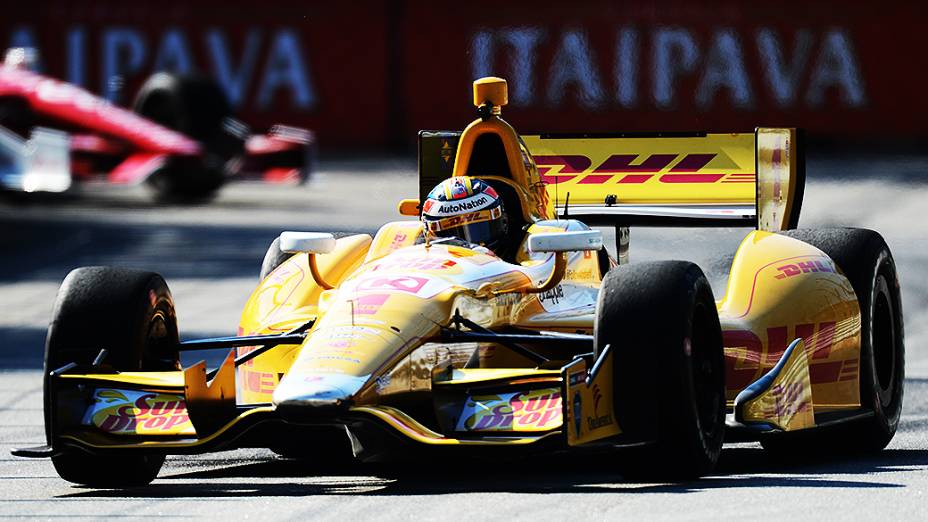 Ryan Hunter-Reay larga em primeiro no GP São Paulo Indy 300, no Anhembi, em São Paulo