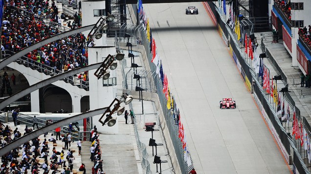Imagem do sambódromo do Anhembi durante treino de classificação da fórmula Indy em São Paulo