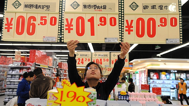 Inflação na China foi mais uma vez pressionada pelos preços dos alimentos