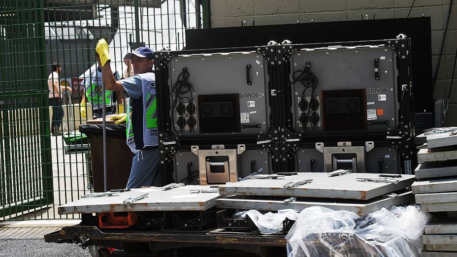 O trabalho nos boxes e área de paddock do Autódromo de Interlagos