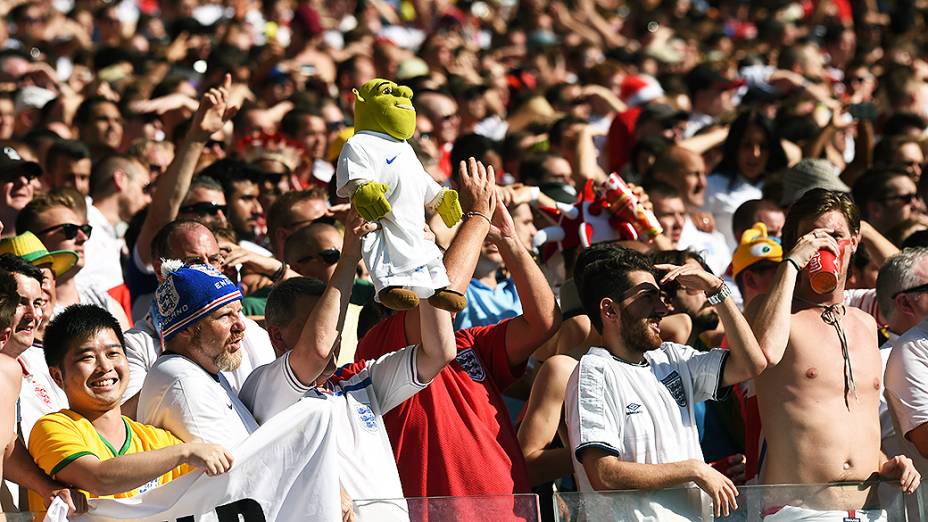 A despedida da seleção inglesa da Copa do Mundo, no empate sem gols com a Costa Rica, no Mineirão, em Belo Horizonte