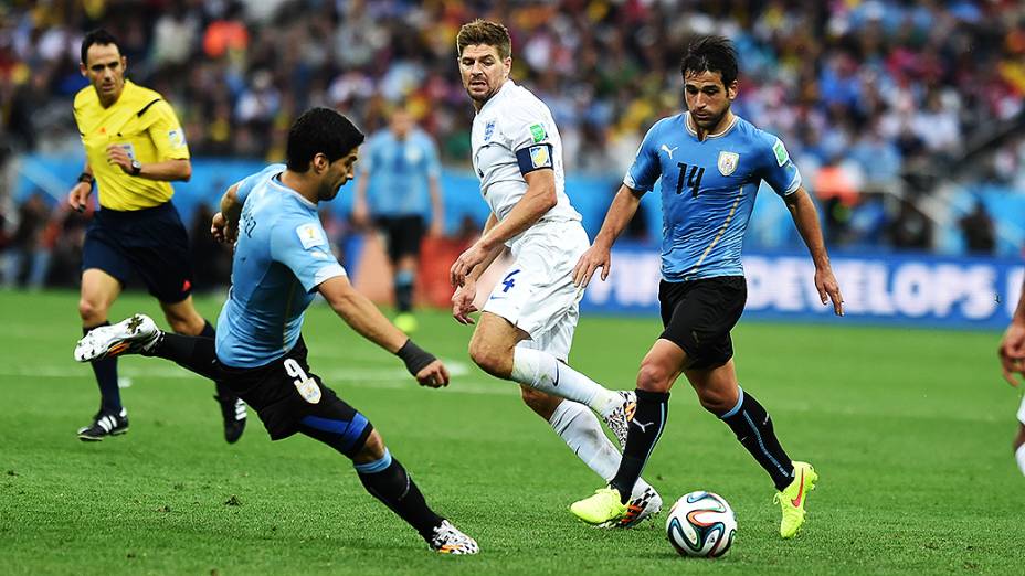 O uruguaio Luis Suárez durante o jogo contra a Inglaterra no Itaquerão, em São Paulo