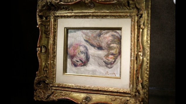 Última pintura realizada por Pierre-Auguste Renoir, com o título de "Les Bécasses" (1919). O arquivo pessoal do artista francês vai a leilão nos Estados Unidos