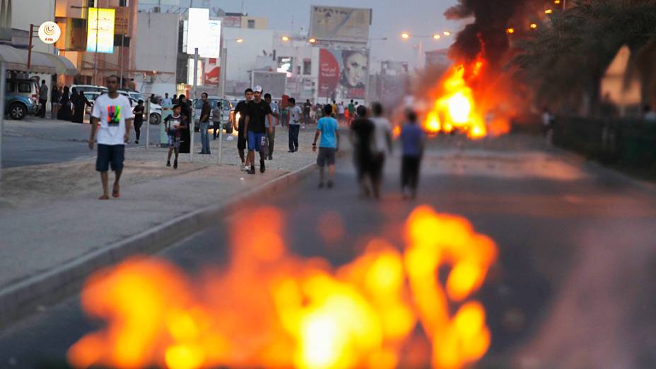 Manifestantes fazem protesto contra a realização do GP de Fórmula 1 no Bahrein