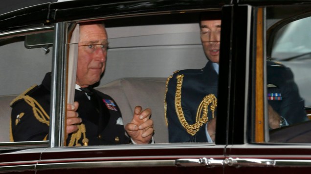 Príncipe Charles chega para o batizado do neto, o príncipe George, no Palácio de St. James, em Londres, Inglaterra