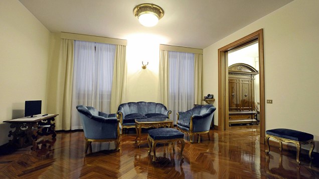 Apartamento da Casa Santa Marta, residência dentro do Vaticano, onde o cardeais estão hospedados durante a realização do conclave