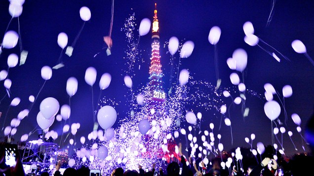 Celebração do Ano Novo em Tóquio, no Japão