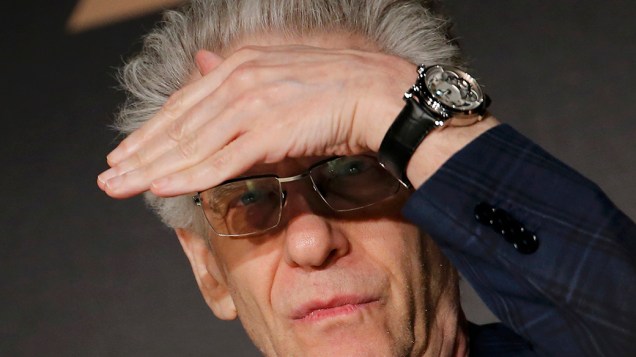 O diretor David Cronenberg durante uma coletiva do filme Maps to the stars em competição no 67º Festival de Cinema de Cannes