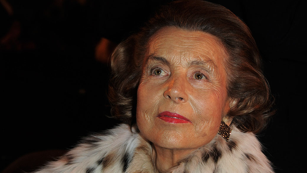 Liliane Bettencourt empresária francesa e acionista principal do grupo L'Oréal