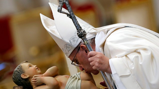 Papa Francisco rezou sua primeira missa do ano na Basílica de São Pedro, no Vaticano