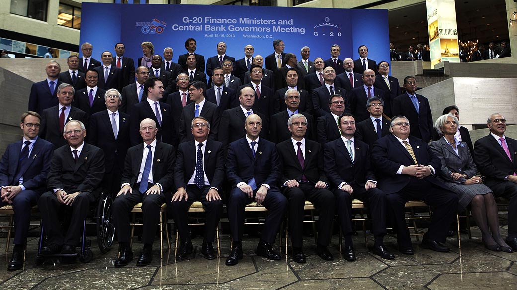 Diretora do FMI, Christine Lagarde se reúne com os ministros das finanças do G20, em Washington