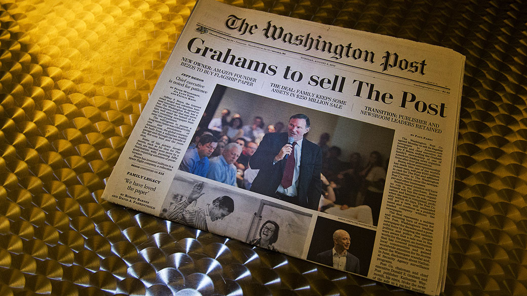 Washington Post anuncia venda para o fundador da Amazon.com Jeff Bezos por 250 milhões de dólares