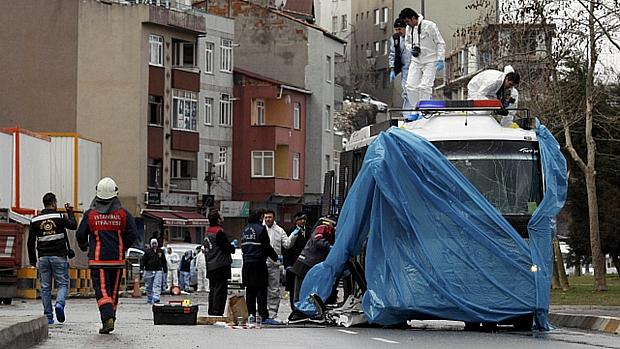 Cena do atentado a bomba em Istambul