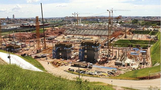 As obras do Itaquerão, em São Paulo