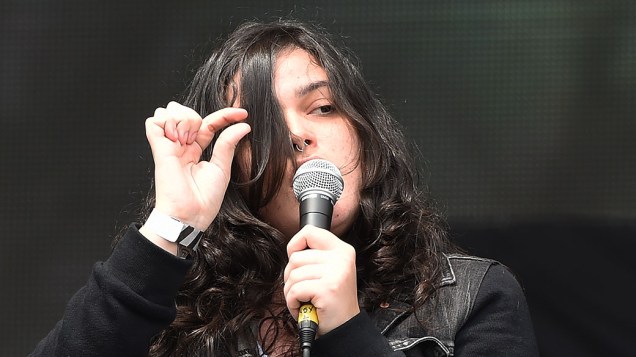 A banda Far From Alaska se apresenta, durante o segundo dia do Festival Lollapalooza 2015, no Autódromo de Interlagos, em São Paulo