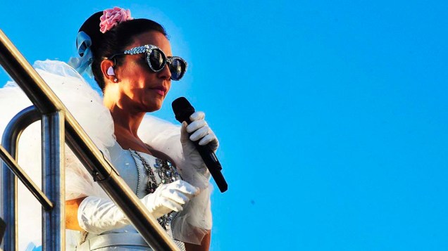 Ivete Sangalo durante o Carnaval de Salvador, em 11/02/2013