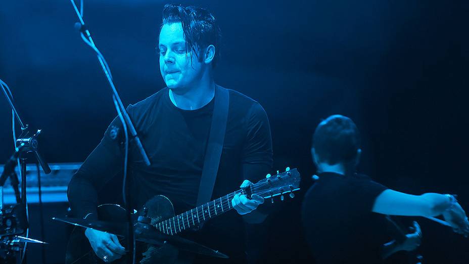 O cantor Jack White se apresenta, durante o Festival Lollapalooza 2015, no Autódromo de Interlagos, em São Paulo