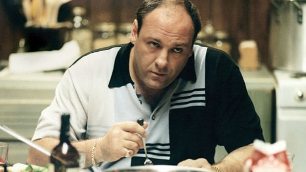 James Gandolfini (Tony Soprano), em A Família Soprano