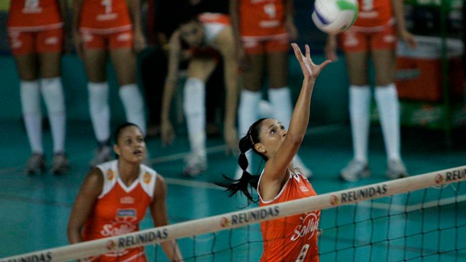 Jaqueline, 27 anos: ponteira foi campeã olímpica com a seleção em 2008, nos Jogos de Pequim