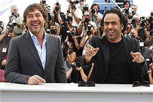 Bardem e o diretor Alejandro Gonzalez Inarritu