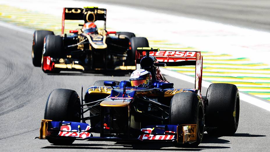 Jean-Eric Vergne durante o primeiro treino livre do GP Brasil, nesta sexta-feira em Interlagos