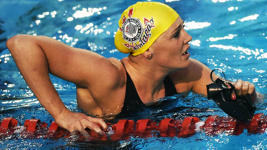 Jeanette Ottesen Gray na prova dos 50m livre