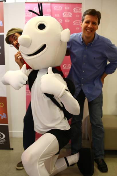 O criador de Diário de um Banana, Jeff Kinney, em visita ao Brasil