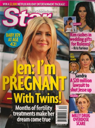 Jennifer Aniston grávida, na capa da Star