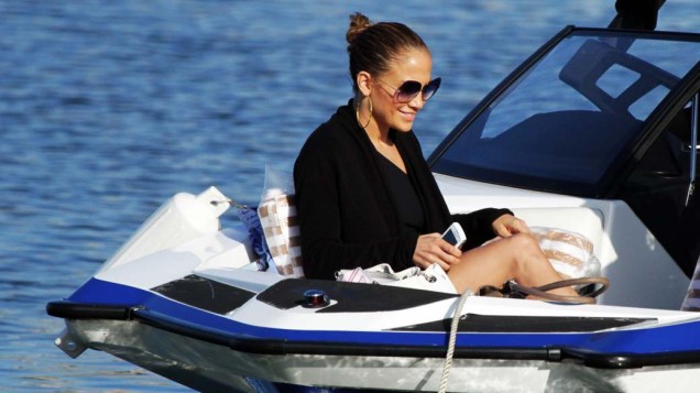 Jennifer Lopez na lagoa no Rio de Janeiro