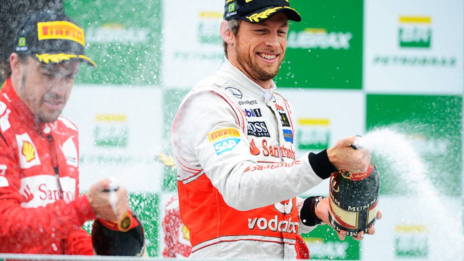Jenson Button campeão da prova em Interlagos