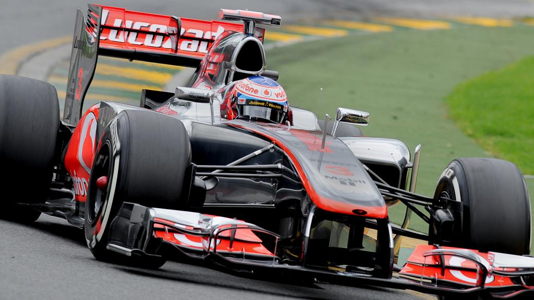 Jenson Button, da McLaren, durante treino livre para o GP da Austrália