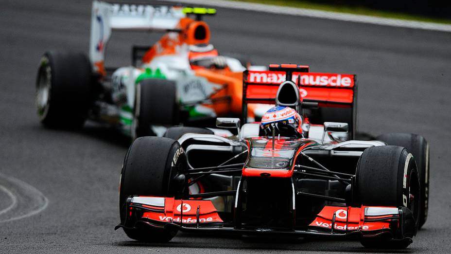 Jenson Button durante o GP do Brasil de Fórmula 1, em Interlagos