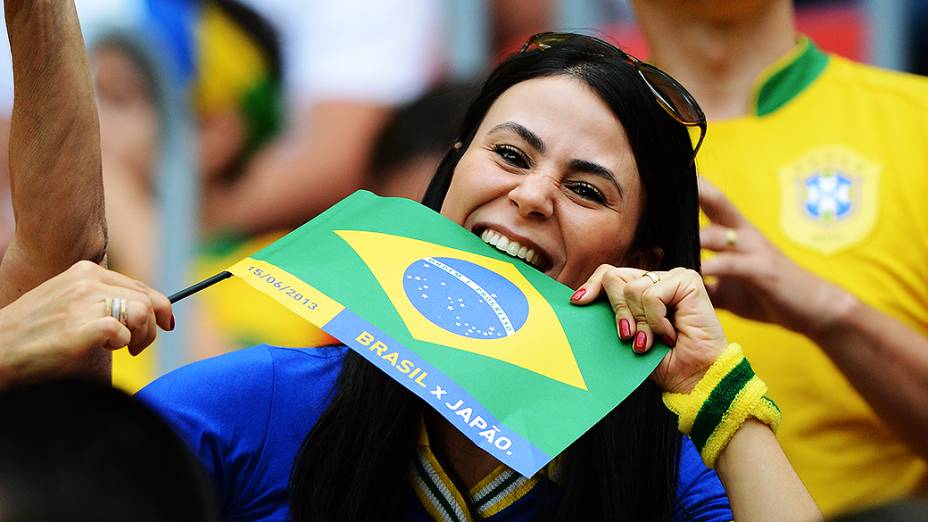 Vitória do Brasil contra o Japão na Copa das Confederações, em Brasília