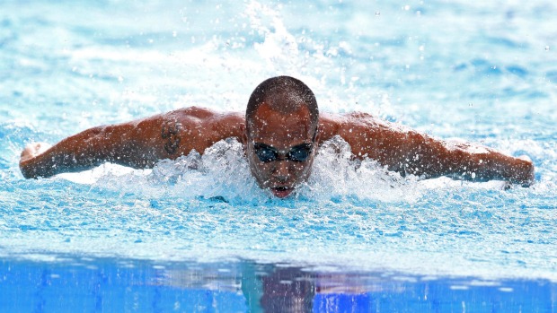 O nadador Gabriel Mangabeira, medalha de ouro na natação dos Jogos Mundiais Militares