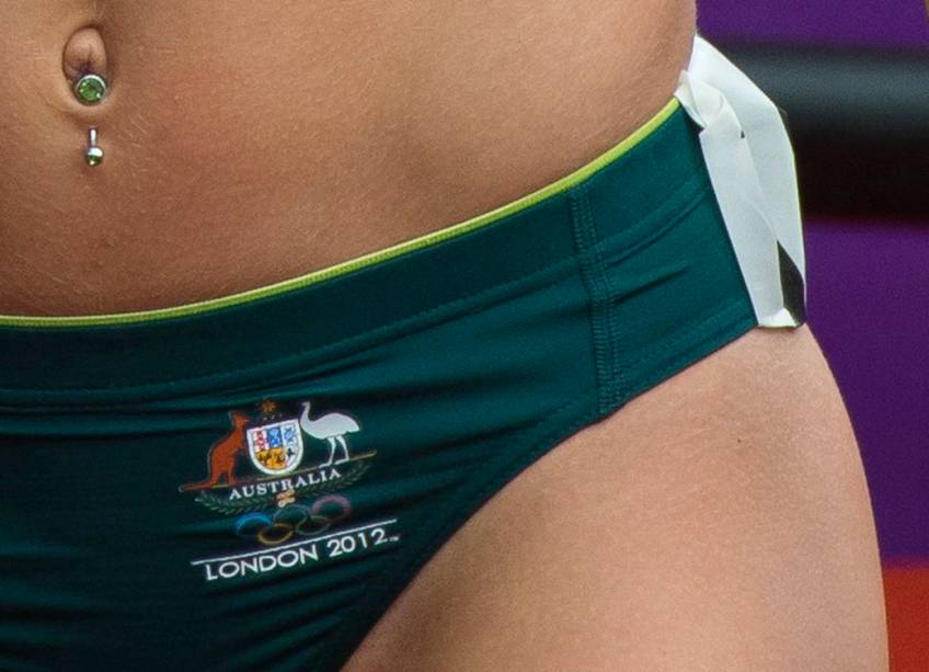 No atletismo, atleta da Austrália com piercing