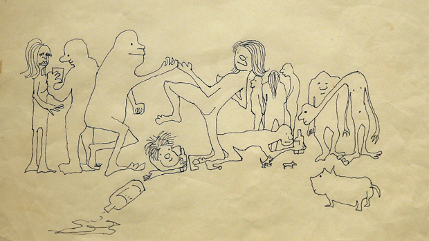 Desenho de John Lennon, leiloado nesta quarta-feira em Nova York