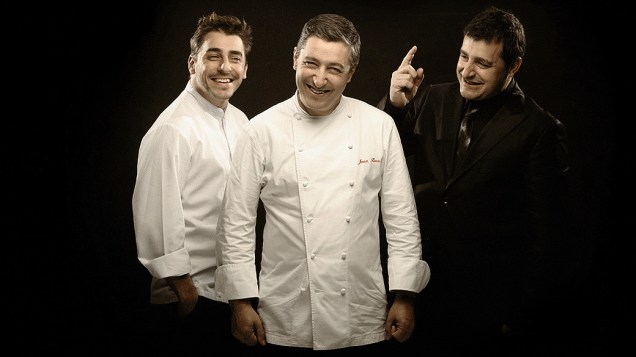 Os irmãos Jordi, Joan e Josep, donos do restaurante El Celler de Can Roca, na Catalunha, eleito o número 1 do mundo pela revista londrina Restaurant