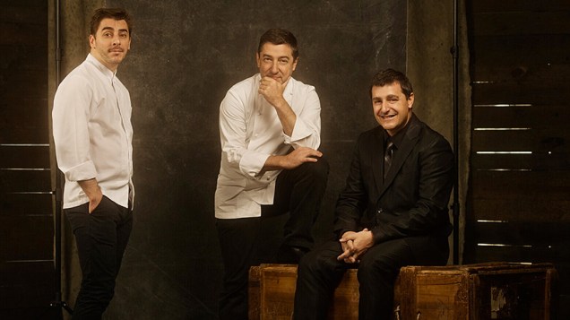Os irmãos Jordi, Joan e Josep, donos do restaurante El Celler de Can Roca, na Catalunha