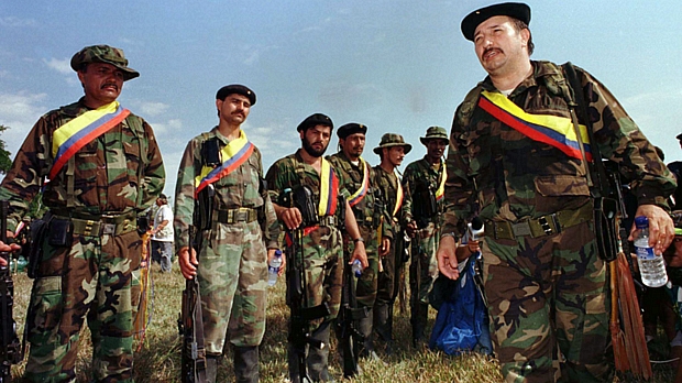 O comandante das Farc Jorge Briceño, o 'Mono Jojoy', coordenava suas tropas em San Vicente Del Caguan em 1998