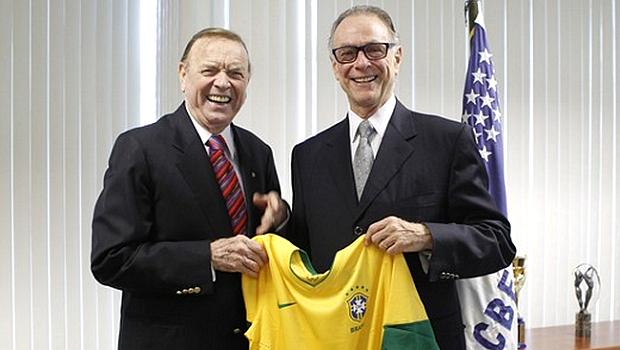 José Maria Marin, presidente da CBF, e Carlos Arthur Nuzman, presidente do COB