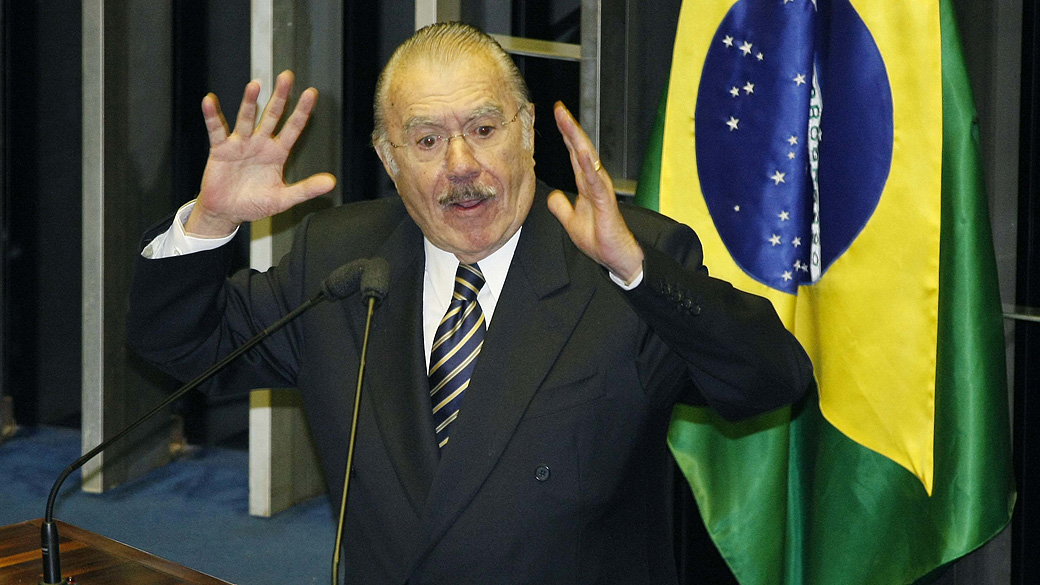 José Sarney no plenário do Congresso Nacional, em Brasília