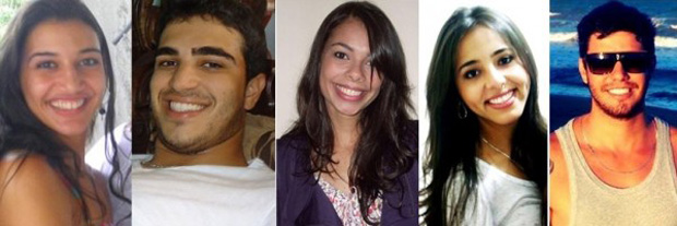 Amanda Oliveira, Marllonn Amaral, Rosaflor Oliveira, Izadora Ribeiro e André Galão estavam desaparecidos há quatro dias