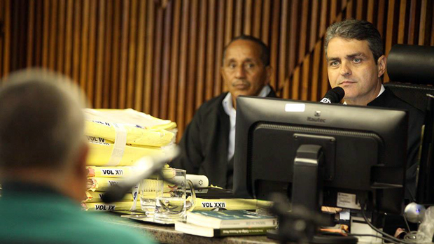 Juiz Maurício Brêda durante depoimento do caseiro da mansão de PC Farias