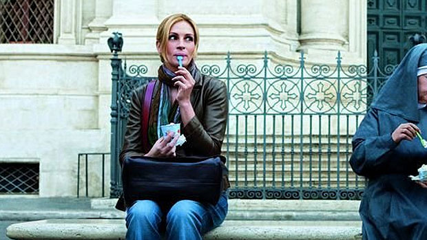 Julia Roberts no cartaz de 'Comer, Rezar, Amar'