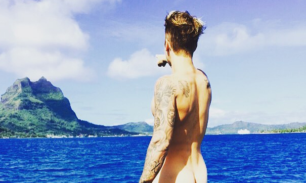 Justin Bieber aparece nu em imagem publicada Justin Bieber aparece nu em imagem publicada