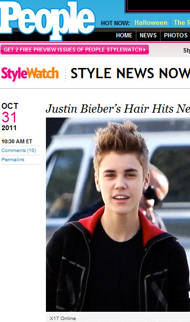 Justin Bieber de cabelo novo, estilo Neymar