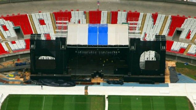  <br><br>  O palco pronto para receber Justin Bieber: show para 70 mil pessoas por noite no Rio<br><br>