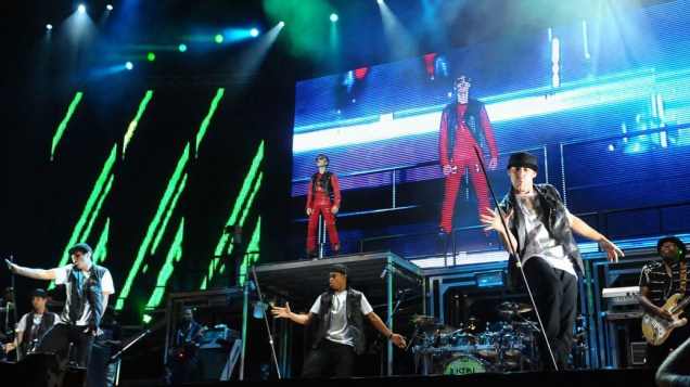 Show do cantor canadense Justin Bieber, no estádio do Morumbi em São Paulo. A apresentação começou com 20 minutos de atraso