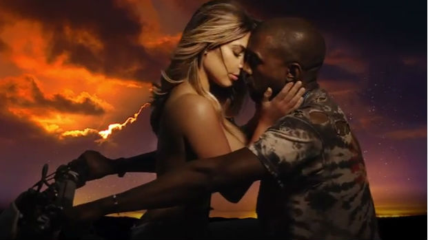 Cena do clipe de Kanye West com Kim Kardashian